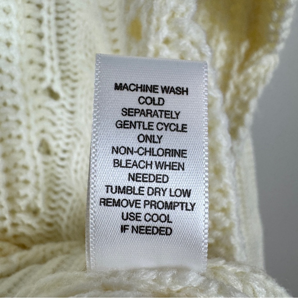 Willow and Wind Knit Sweater Womens M Medium Ivory Long Sleeve V Neck NWT - Picture 6 of 6